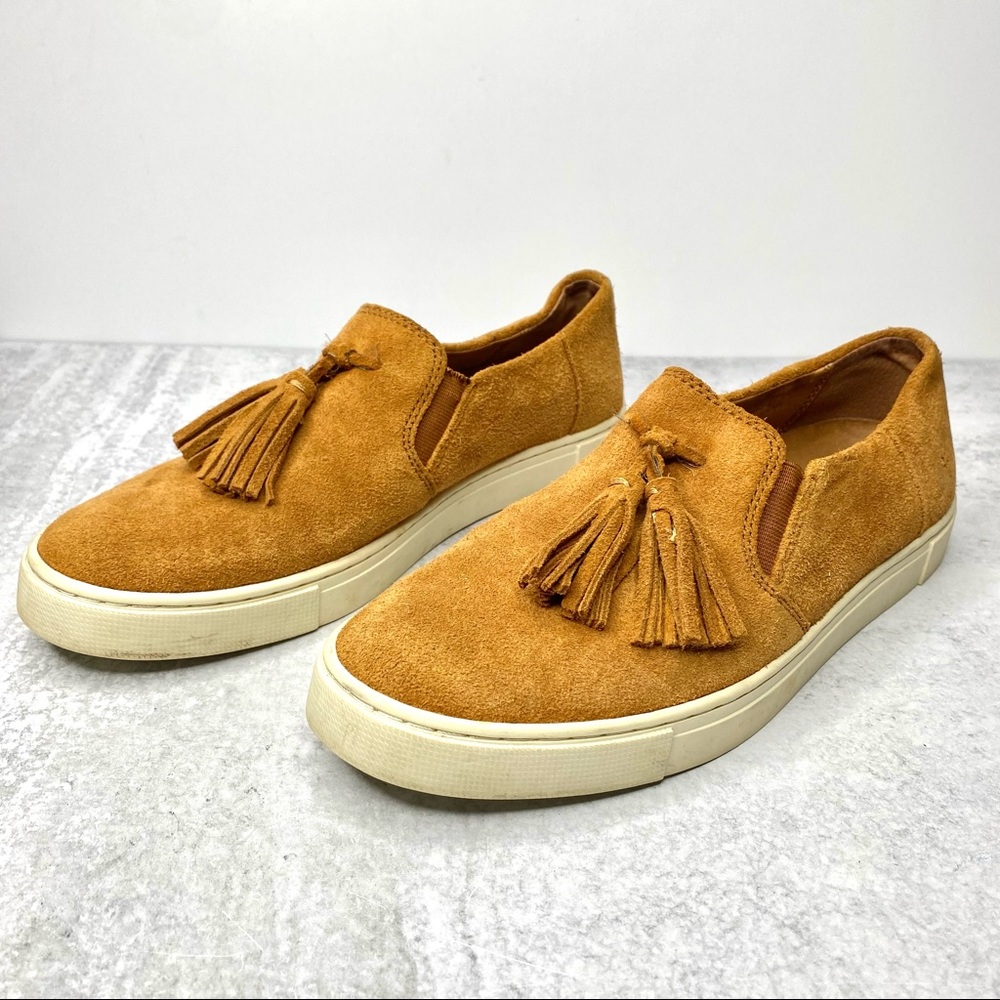 Frye || Gemma Slip On Tassel Sneakers Tan 8.5